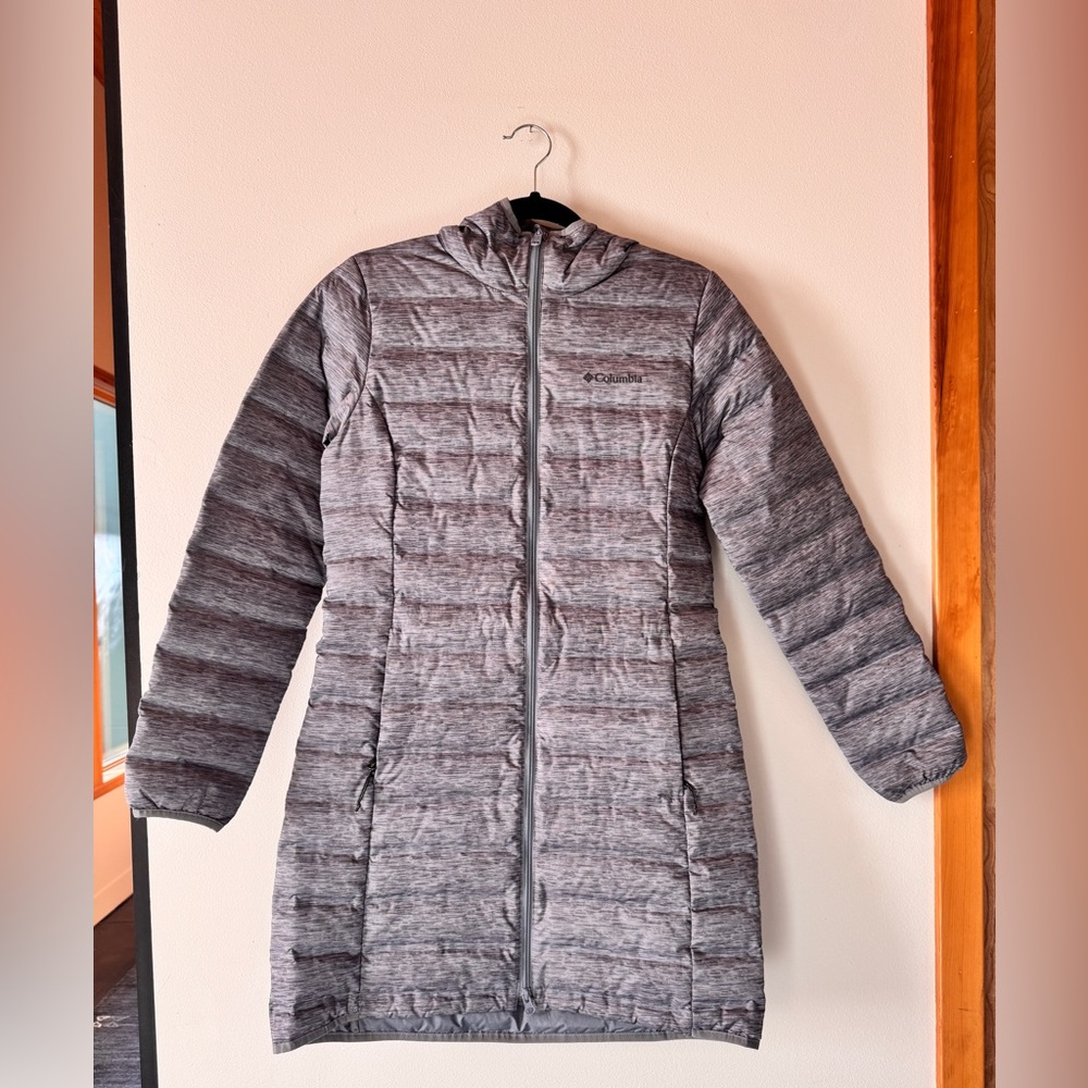 Columbia Lake 22 Down Long Hooded Jacket Size Small